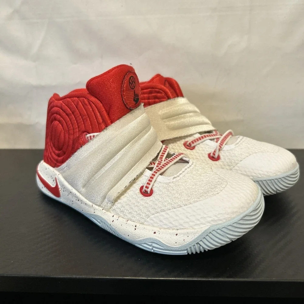 Nike Kyrie‎ 2 Shoes Youth Size 12C Red White Basketball Sneaker 827280-166